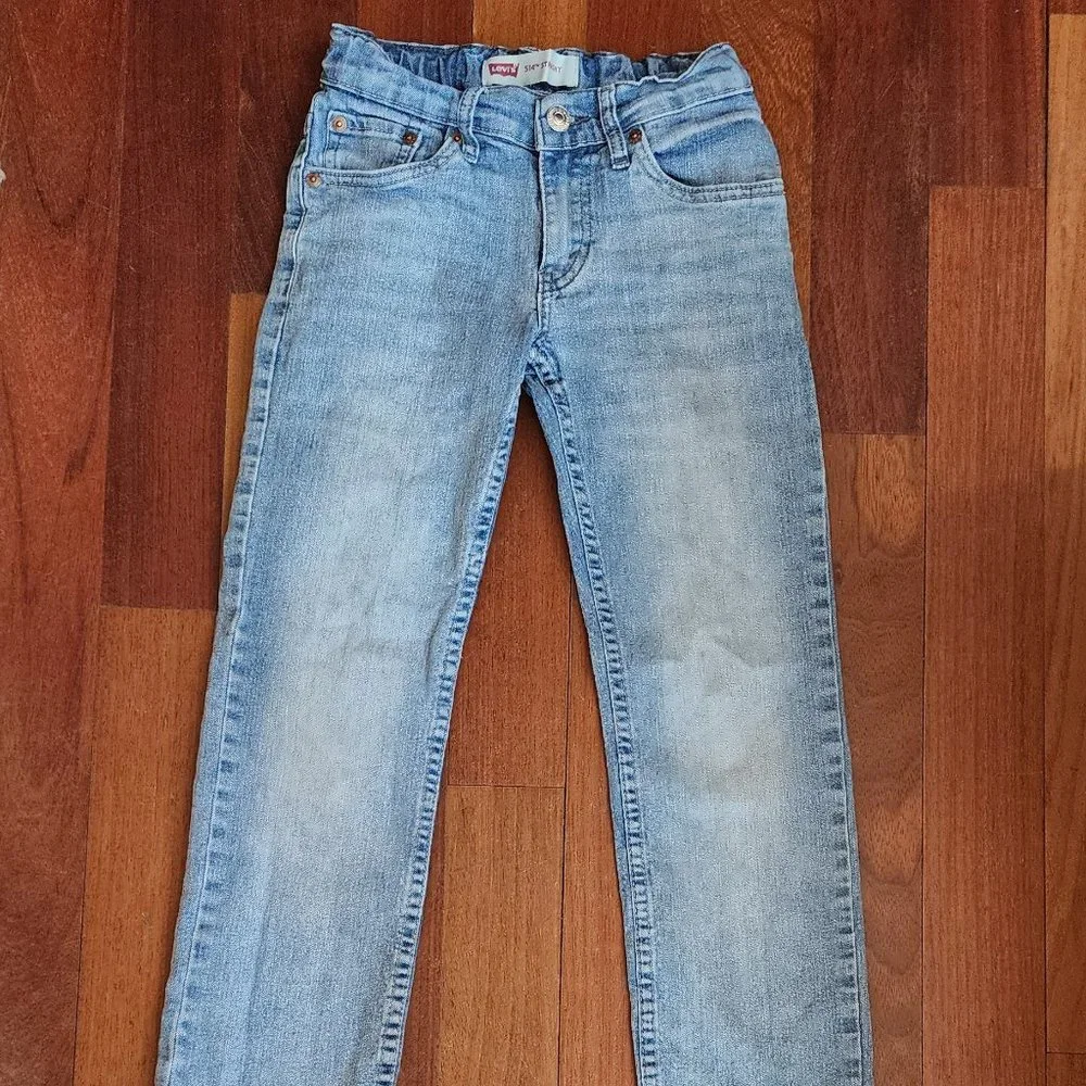 Levi's 514 Kids Light Wash Straight Jeans Size 8